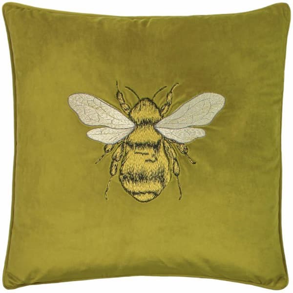 Housse de coussin Paoletti - HORTUS/CC3/OLI - Hortus Kudde, Sammet, Oliv, 50 x 50cm