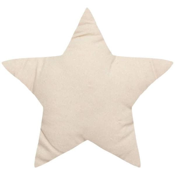 "Berlingot" stjärna barnkudde - bomull - beige - 40x40 cm - Beige - Atmosphera inredningsarkitekt