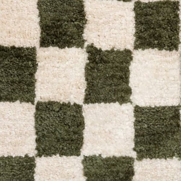Kuddskydd rutigt Itha grön khaki 38x58cm - Atmosphera inredningsdesigners - Grön