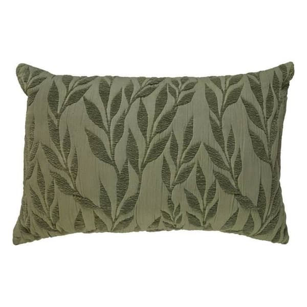 Coussin mönster jacquard "Lehto" bomull ljusgrön 58x38cm - Atmosphera inredningsdesigner - Grön