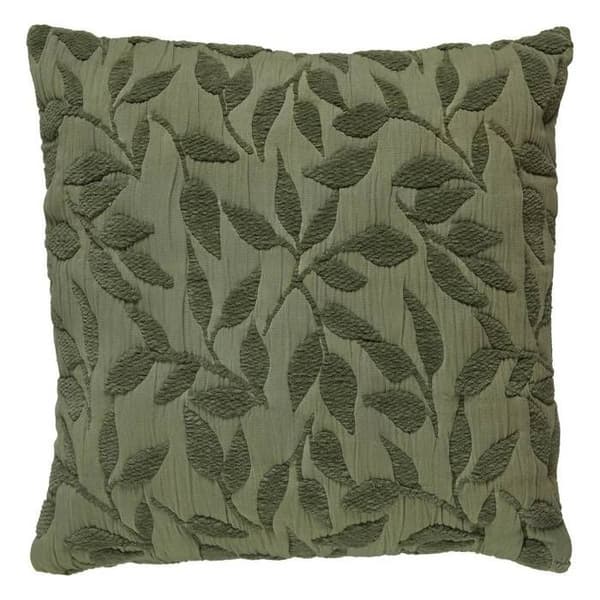 Kudde med jacquardmönster "Lehto" ljusgrön bomull 50x50cm - Atmosphera inredningsdesigner - Grön