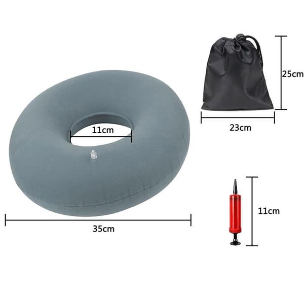 Coussin Jhy, uppblåsbar sittkudde i polyester, för hemorrojder, svanskotsmärtor, graviditet.