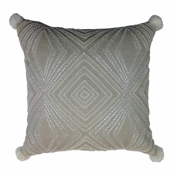 grått kuddfodral 50 x 1 x 50 cm - Färg:NATURLIG