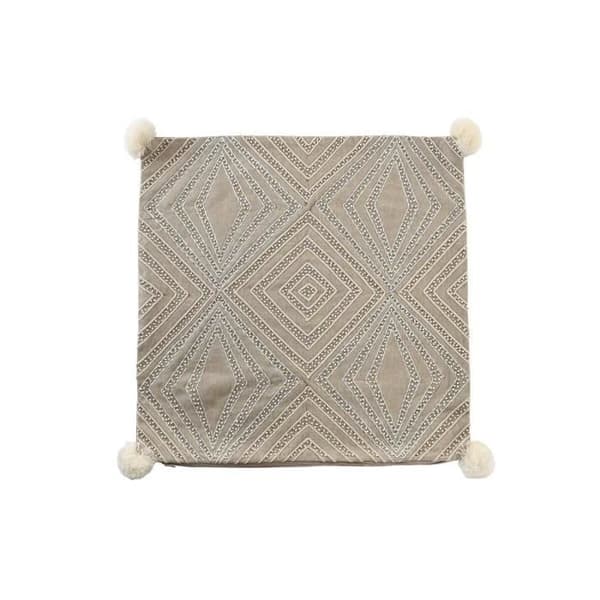 grått kuddfodral 50 x 1 x 50 cm - Färg:NATURLIG