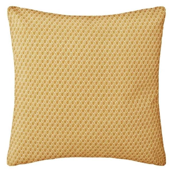 Kudde - ottomönster - bomull - ockragul - 38x38 cm - Gul - Atmosphera inredningsarkitekt