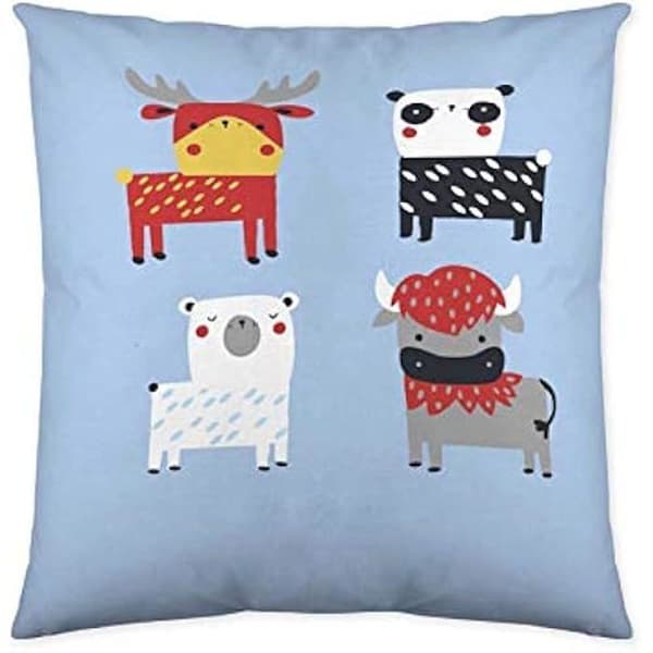 Kuddfodral - COOL KIDS - Planet Earth - 50x50cm - Flerfärgad - Barnstil