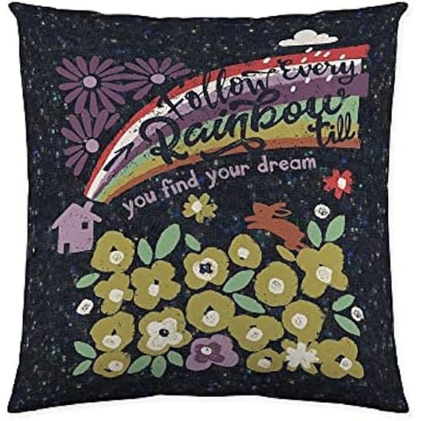 Kuddfodral - COOL KIDS - Follow - 50x50 cm - 100% bomull - Flerfärgad
