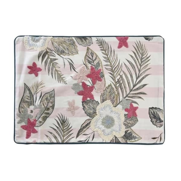 kuddfodral 60 x 1 x 40 cm rosa tropisk grön