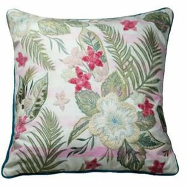 kuddfodral 60 x 1 x 40 cm rosa tropisk grön