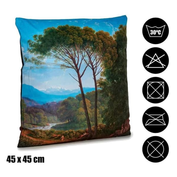 Giftdecor träddekorationskudde 45 x 45 cm blå sammet