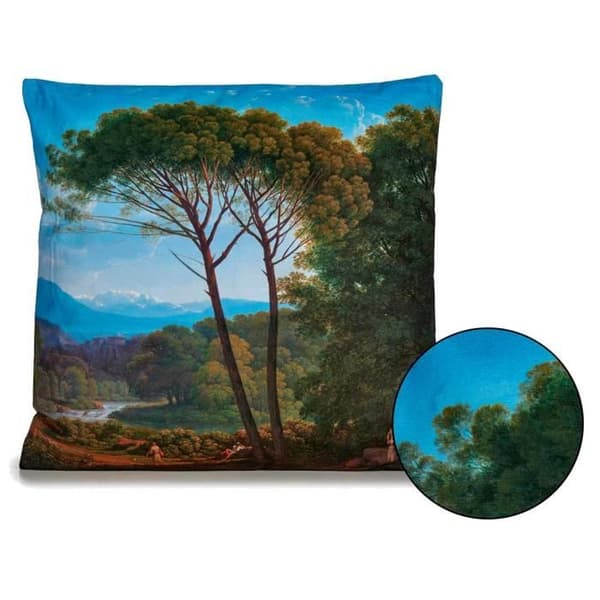 Giftdecor träddekorationskudde 45 x 45 cm blå sammet