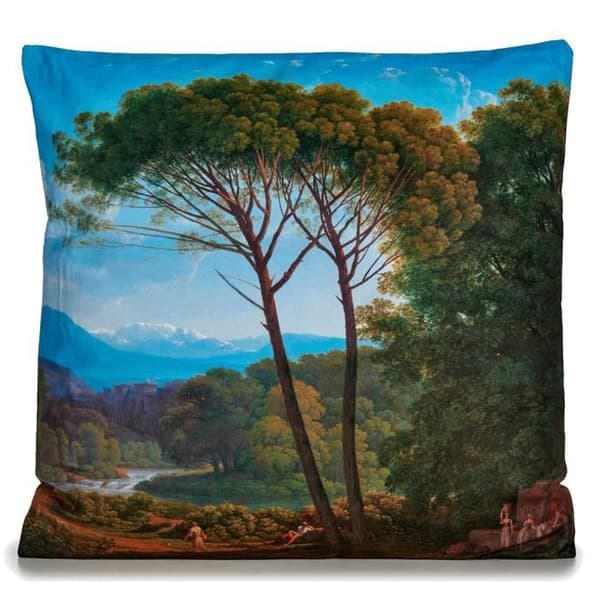 Giftdecor träddekorationskudde 45 x 45 cm blå sammet