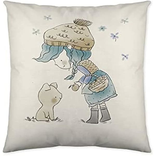 Kuddfodral - COOL KIDS - Dery - 50 x 50 cm - Vändbar - 100 % bomull - Barnstil