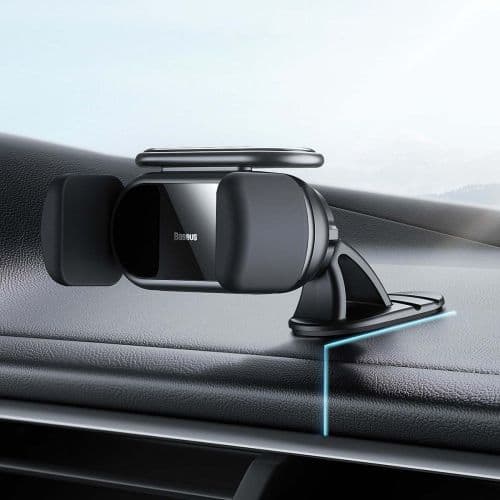Baseus Car Mount Steel Cannon Pro Solar Electric phone holder fits from 5.4 to 6.7 inch, Black (SUGP010001)