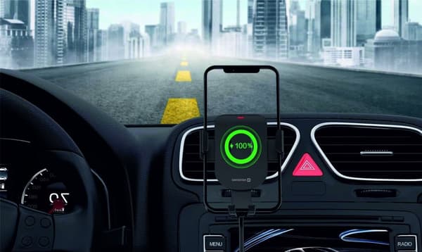 Swissten GW1-AV5 Air Vent Car Holder With 15W Wireless Charging + Micro USB Cable 1m