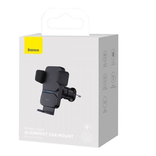 Telefona turētājs Baseus Wisdom Car Mount Wireless Charger 15W