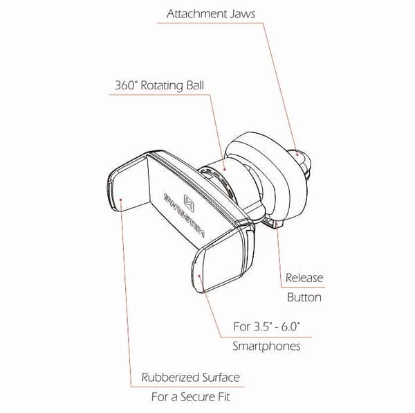 Swissten Držák Do Ventilace Auta S-Grip Av-2