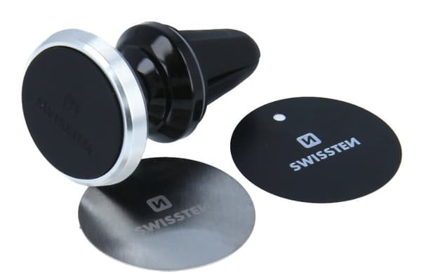 Swissten Magnetický Držák Do Ventilace Auta S-Grip Av-M9 Černo-Stříbrný