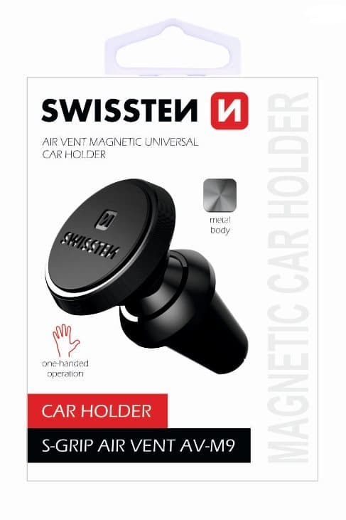 Swissten Magnetický Držák Do Ventilace Auta S-Grip Av-M9 Černý