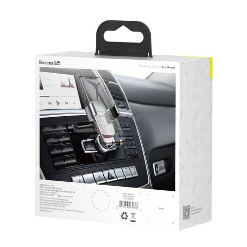 SUPORT AUTO Baseus Metal Age Gravity pt. SmartPhone, fixare in suport CD/DVD player auto, argintiu "SUYL-J0S" - 6953156291515