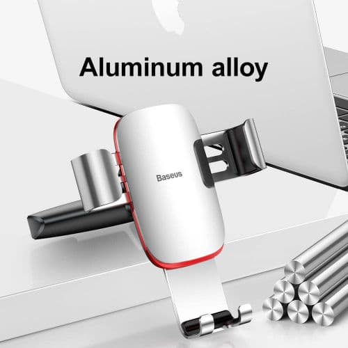 SUPORT AUTO Baseus Metal Age Gravity pt. SmartPhone, fixare in suport CD/DVD player auto, argintiu "SUYL-J0S" - 6953156291515