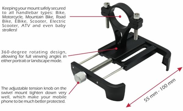 Swissten BM1 Bike holder For Mobile 4-7"