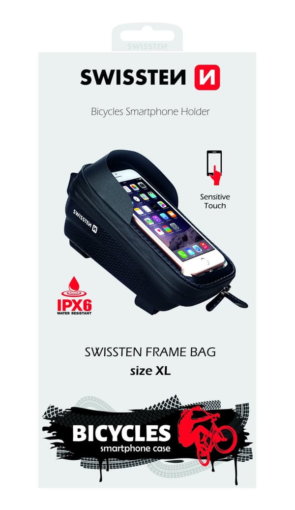 Swissten Waterproof Bike holder / bag For 5.4 - 6.8 inches Mobile phones
