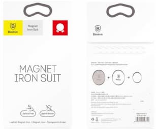 Magnēts Baseus Car Mount Magnet Iron Plate for Cases Svart, Silver