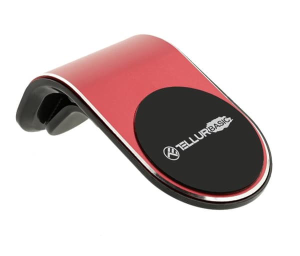 Tellur Basic Car Phone Holder Magnetic MCM7, Air Vent Mount Red Svart, Röd