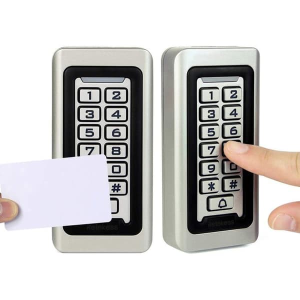Retecess T-AC03 Digicode Dörrkod Knappsats IP68, vattentät metall åtkomstkontroll PIN RFID 125KHz DC12V för lägenhetsfabrik