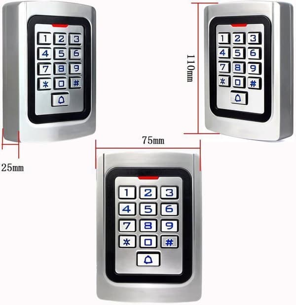 Retekess T-AC04 Digikod Tangentbord i Metall IP68, 125KHz RFID Vattentät Bakgrundsbelyst 26 Antiintrång, för Butik Lägenhet