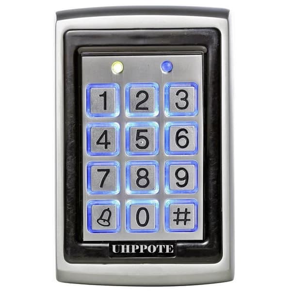UHPPOTE RFID-kontrollknappsats 125Khz EM-ID metallbur med stöd för svart ljus 500 användare