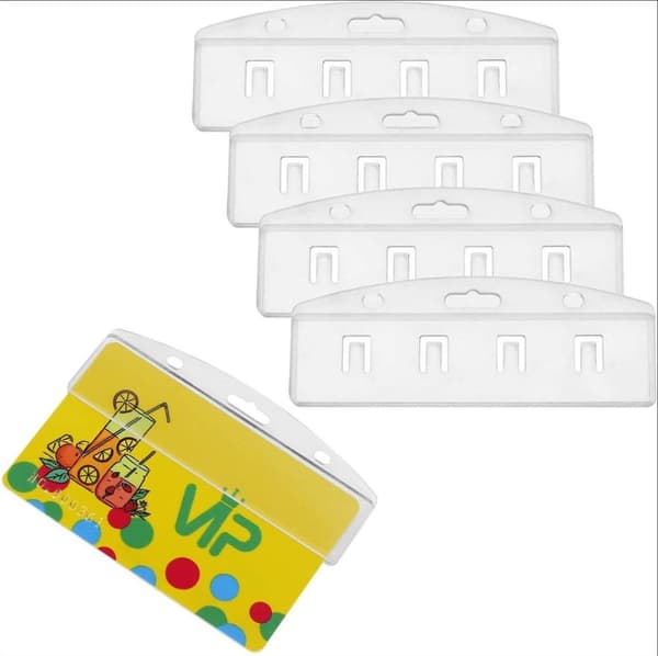 INF Sæt med 5 minimalistiske plastik ID-kortholdere