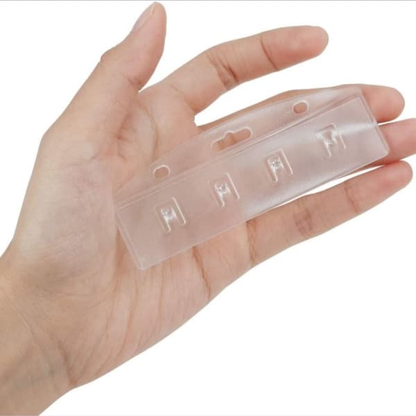 INF Sæt med 5 minimalistiske plastik ID-kortholdere