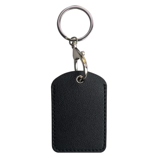 INF 2-pack RFID-blockerande korthållare, PU-läder kortfodral med nyckelring Svart0