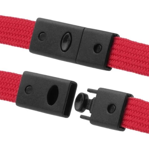 Halsband - Anti-kvävning - Röd - 10 Stycken - Metallspärr - 45 cm Längd