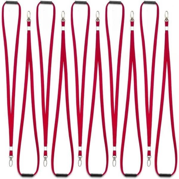 Halsband - Anti-kvävning - Röd - 10 Stycken - Metallspärr - 45 cm Längd