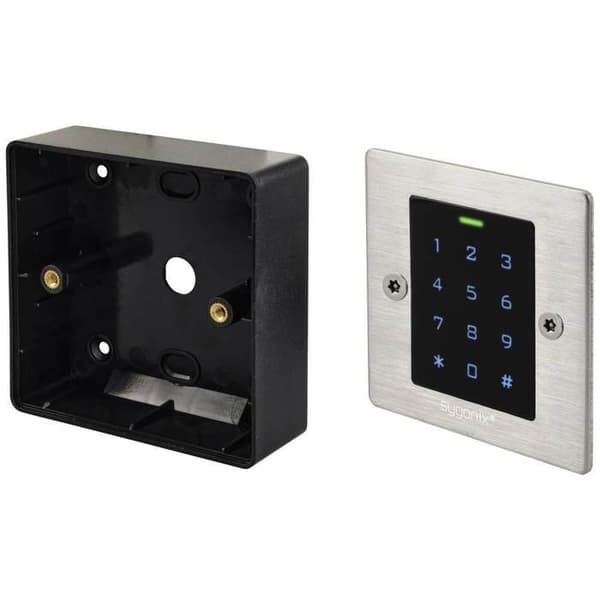 Sygonix SY-6121664 kodknappsats med RFID infälld montering, ytmonterad (ytmonterad) 12V/DC, 18V/DC IP66 med knappsats