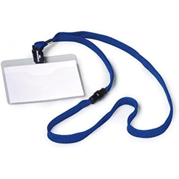 Universal Badge Holder Pouch - DURABLE - 813907 - Blå textilspets - Resistent PVC - 60 x 90 mm