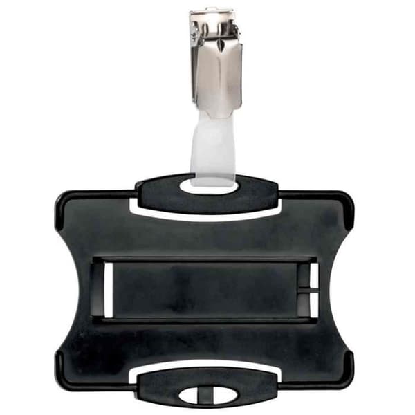Insignie med namnet DUO - HÅLLBAR - Modell 8218-01 - Dimensioner 85x54 mm - Färg Svart - 25 stycken