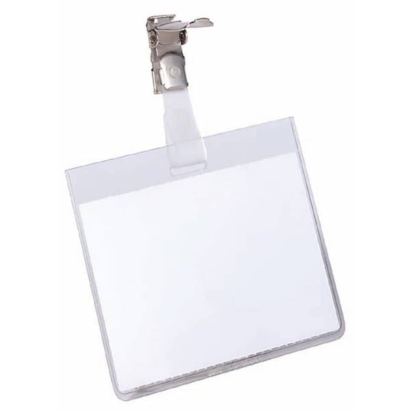 Namnbrickor - Slitstark - 800319 - Förpackning om 25 - 90 x 60 mm - Genomskinlig