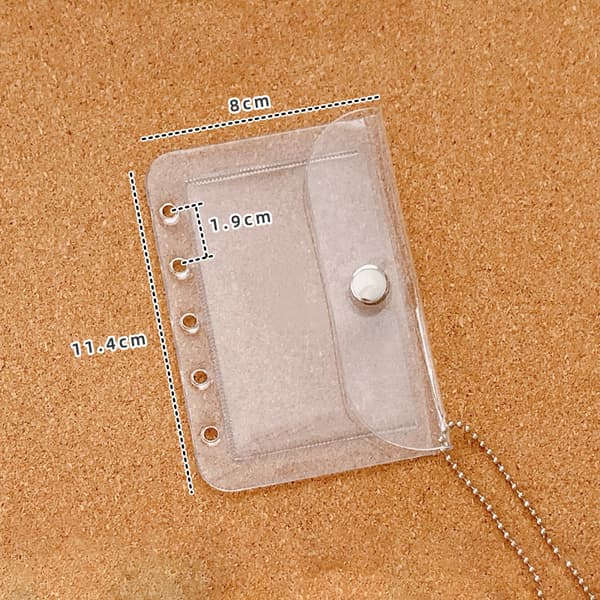 INF Korttikotelo muistikirjoille - 5 rengaskansioon Läpinäkyvä