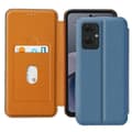 Miniatyrbild 1 av 4: Fodral för Motorola Moto G55 Kolfiber Videostöd och Anti-RFID Blå