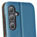 Miniatyrbild 4 av 4: Etui för Samsung A35 Kolfiber Video Support och Anti-RFID Blå