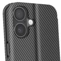 Miniatyrbild 4 av 4: iPhone 16-fodral i kolfiber, videostöd och Anti-RFID, svart