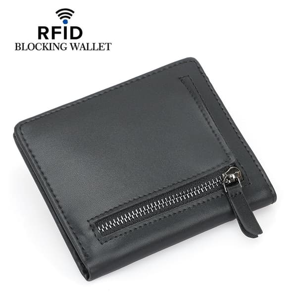 INF Elegant RFID-skyddad läderplånbok för kort och mynt