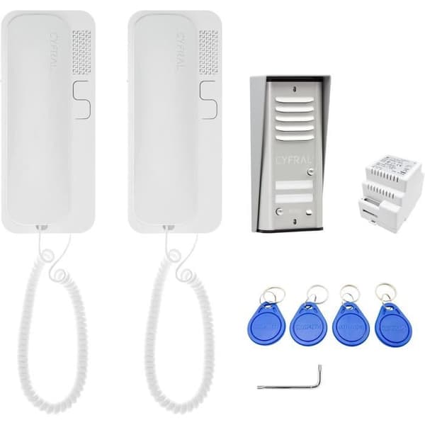 Interphone Cyfral Cosmo R 2 med RFID-läsare för två familjer