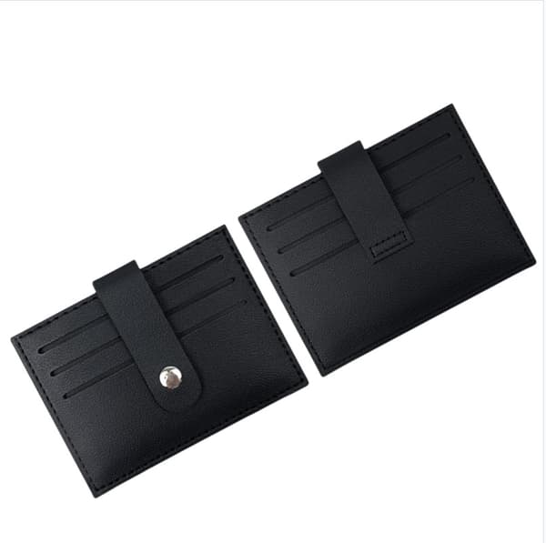 INF Elegant dobbeltsidet 7-korts PU læder kortholder Sort