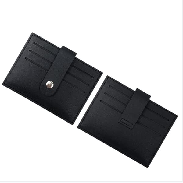 INF Elegant dobbeltsidet 7-korts PU læder kortholder Sort