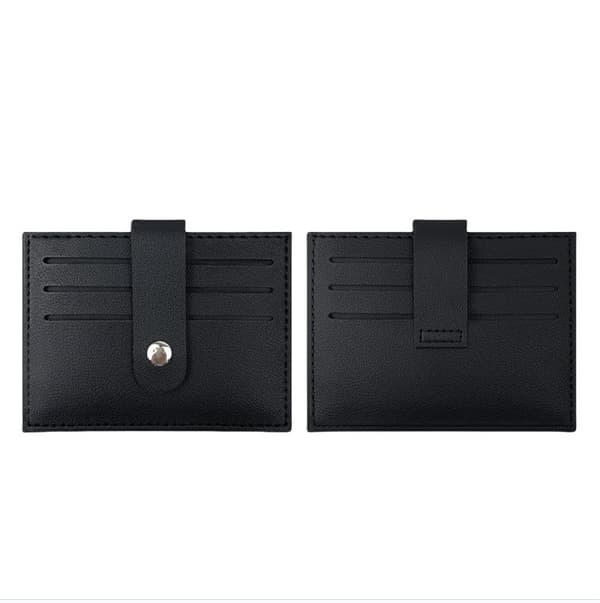 INF Elegant dobbeltsidet 7-korts PU læder kortholder Sort